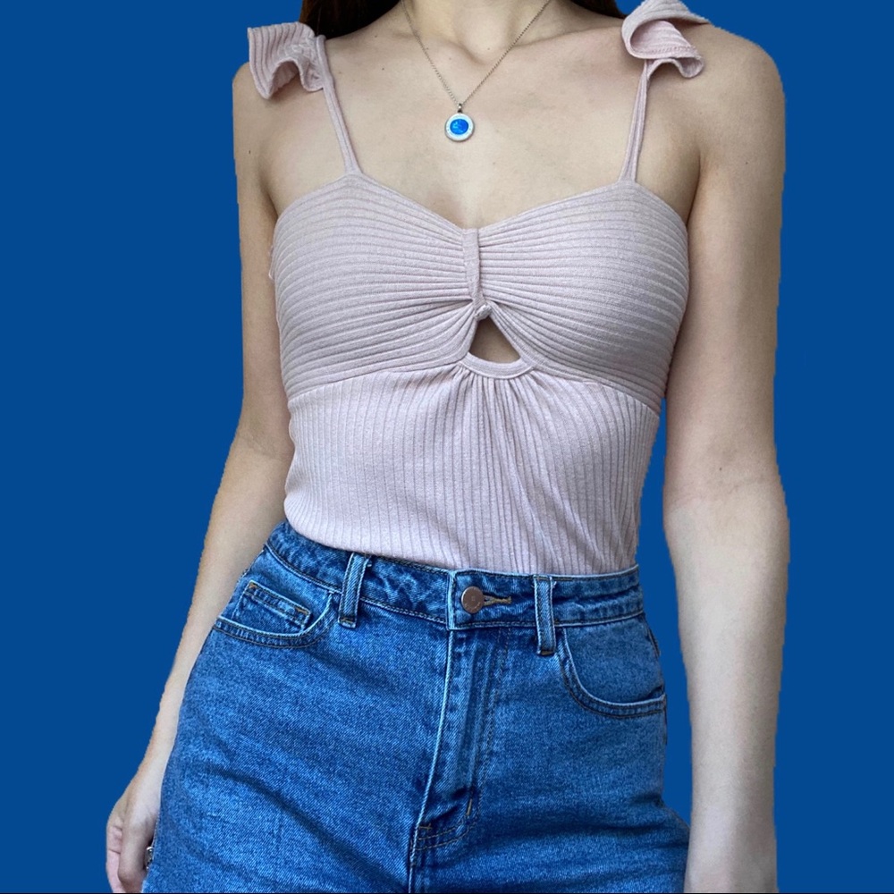 Soft Pink Ruffle Top